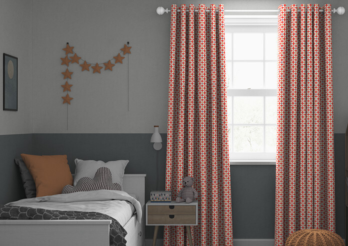 Zap, Coral - Made to Measure Curtains - Image 3